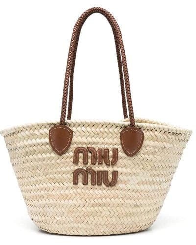 miu miu straw bag mini